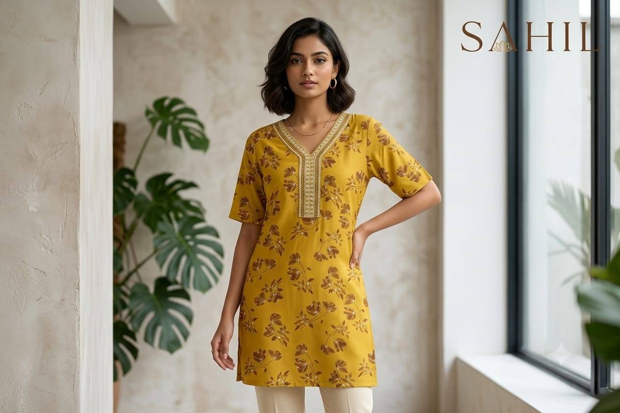 1045 Series By Fashid Wholesale Designer Ethnic Wear Collection Rayon print Kurtis At Wholesale Price